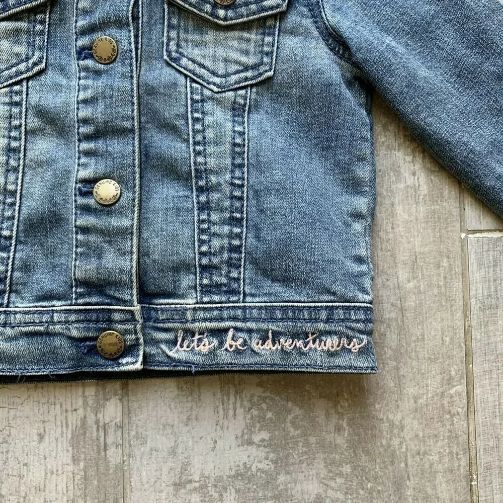 Genuine Kids From Oshkosh Girls Toddler Jean Denim Jacket 3T Casual Cute
